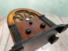 Load image into Gallery viewer, Dollhouse Miniature ~ Vintage Artisan Jim Watt Handmade Wooden Tombstone Radio Signed
