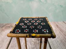 Load image into Gallery viewer, Dollhouse Miniature ~ Vintage Artisan CYR Handmade Hand Painted Metal Side Table Made In England
