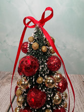 Load image into Gallery viewer, Dollhouse Miniature  ~ Artisan Hand Decorated Christmas Tree Red &amp; Gold
