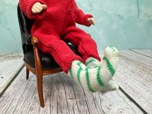 Load image into Gallery viewer, Dollhouse Miniature ~ Artisan Handmade Porcelain Sleeping Santa Doll In Pajamas
