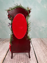 Load image into Gallery viewer, Dollhouse Miniature  ~ Mahogany Hall Tree  Decorated For Christmas
