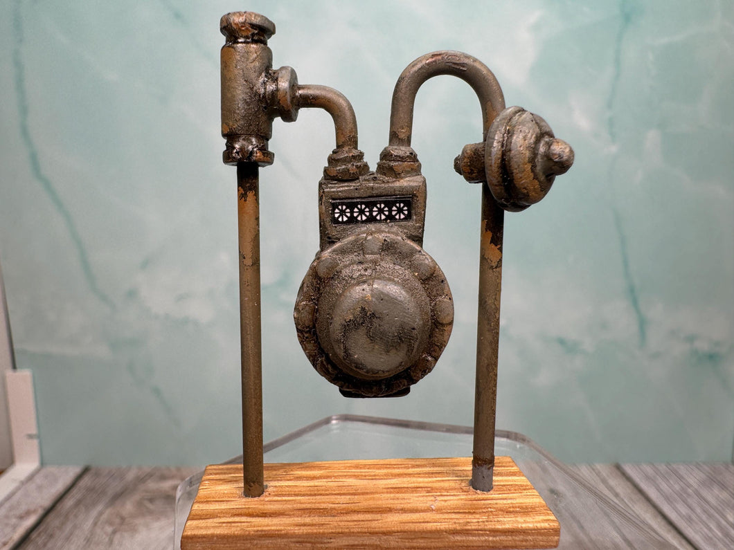 Dollhouse Miniature ~ Vintage Artisan Ron Bufton Utility Meter Signed