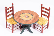 Load image into Gallery viewer, Dollhouse Miniature ~ 5 Pc. Hand Painted Kitchen Set by Susan Penny, &#39;94
