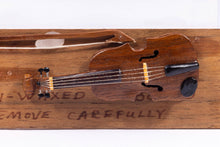 Load image into Gallery viewer, Dollhouse Miniature ~ Handmade Wooden Violin &amp; Bow From 1983
