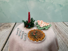 Load image into Gallery viewer, Dollhouse Miniature  ~ Artisan Handmade Decorated Christmas Table
