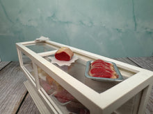 Load image into Gallery viewer, Dollhouse Miniature ~ Artisan Signed Handmade Decorated Deli / Butcher Shop Display Case
