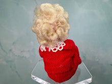 Load image into Gallery viewer, Vintage Artisan Handmade Handpainted OOAK Little Girl Doll In Pajamas With Blonde Curly Hair
