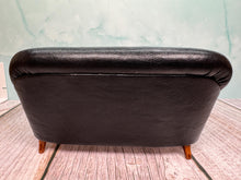 Load image into Gallery viewer, Dollhouse Miniature ~ JBM Australia Black Leather Couch
