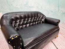 Load image into Gallery viewer, Dollhouse Miniature ~ JBM Australia Black Leather Couch
