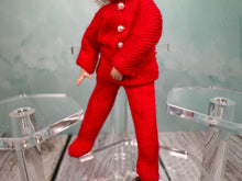 Load image into Gallery viewer, Vintage Artisan Handmade Handpainted OOAK Little Girl Doll In Pajamas With Blonde Curly Hair Standing
