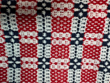 Load image into Gallery viewer, Dollhouse Miniature ~ Artisan Mary Ann Myers Handmade In USA Handwoven Rug Red , White &amp; Blue
