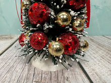 Load image into Gallery viewer, Dollhouse Miniature  ~ Artisan Hand Decorated Christmas Tree Red &amp; Gold
