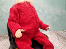 Load image into Gallery viewer, Dollhouse Miniature ~ Artisan Handmade Porcelain Sleeping Santa Doll In Pajamas
