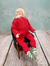 Load image into Gallery viewer, Dollhouse Miniature ~ Artisan Handmade Porcelain Sleeping Santa Doll In Pajamas
