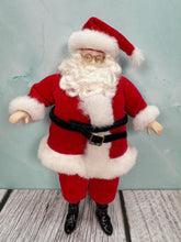 Load image into Gallery viewer, Dollhouse Miniature  ~ Artisan Handmade Porcelain Christmas Santa Doll Wearing Glasses
