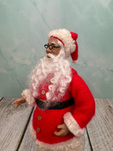 Load image into Gallery viewer, Dollhouse Miniature  ~ Artisan Handmade Hand Painted Porcelain African American Santa Doll
