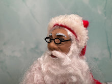 Load image into Gallery viewer, Dollhouse Miniature  ~ Artisan Handmade Hand Painted Porcelain African American Santa Doll
