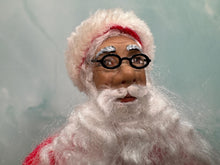 Load image into Gallery viewer, Dollhouse Miniature  ~ Artisan Handmade Hand Painted Porcelain African American Santa Doll
