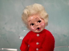 Load image into Gallery viewer, Vintage Artisan Handmade Handpainted OOAK Little Girl Doll In Pajamas With Blonde Curly Hair Standing
