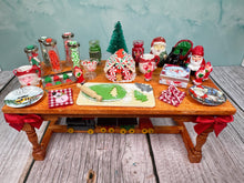 Load image into Gallery viewer, Dollhouse Miniature  ~ Artisan Handmade OOAK Decorated Santa&#39;s  Christmas Cookie Buffet Table
