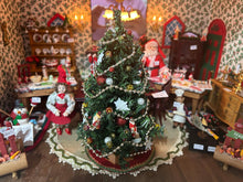 Load image into Gallery viewer, Dollhouse Miniature  ~ Christmas Tree with Snowman, Snowflake, and Teddy Bear Ornaments Holiday December Festive
