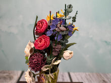 Load image into Gallery viewer, Veronique Cornish Porcelain Butterfly Vase With Artisan Handmade Flower Bouquet
