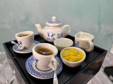 Load image into Gallery viewer, Dollhouse Miniature ~ Artisan Avon Handmade Hand Painted Porcelain Asian Teaset For 2
