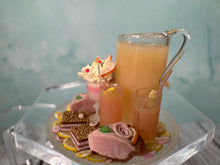 Load image into Gallery viewer, Dollhouse Miniature ~ Artisan Handmade Pink Lemonade Dessert Platter
