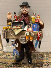 Load image into Gallery viewer, Dollhouse Miniature ~ Handmade Crocheted Man Balloon Peddler - From Ursula Sauerberg Estate
