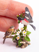 Load image into Gallery viewer, Mary McGrath Sculpted Vintage 1998 Birds on Branch with Flowers
