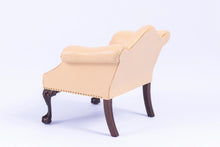 Load image into Gallery viewer, Dollhouse Miniature ~ Gail Steffey Cream Leather Chair From the Estate of Lee Lefkowitz
