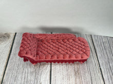 Load image into Gallery viewer, Dollhouse Miniature ~ Artisan Made Signed “Nic Nichols 1/20 1982” Pink Velvet Felted Chaise Lounge Ladies Boudoir Furniture
