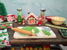 Load image into Gallery viewer, Dollhouse Miniature  ~ Artisan Handmade OOAK Decorated Christmas Table Christmas Cookies &amp; Snowman
