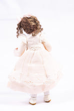 Load image into Gallery viewer, Curly Hair Little Girl Doll in Very Pale Pink Dress Pat Melvin Artisan Made
