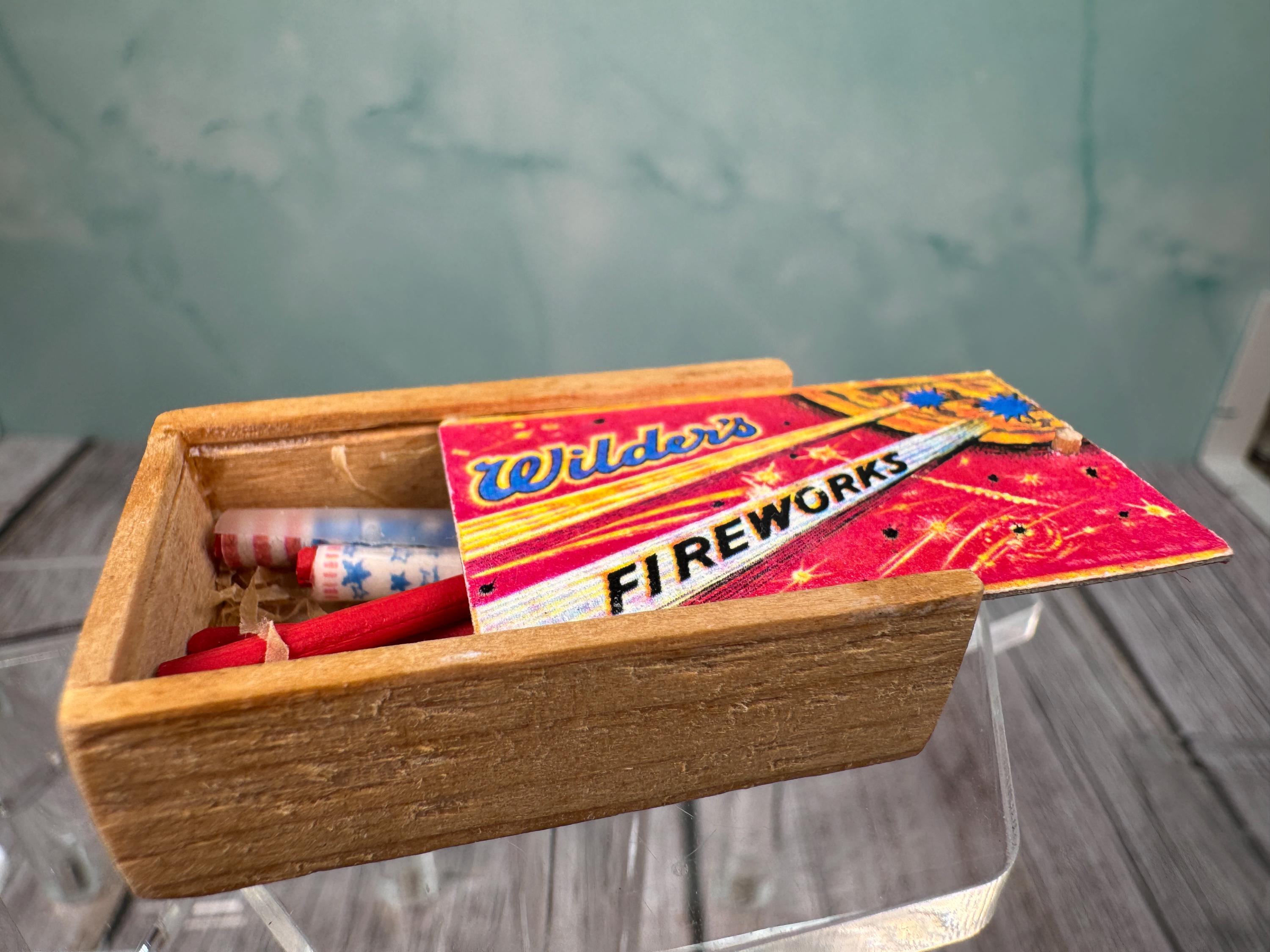 Vintage Artisan Ron Bufton Handmade Wooden Fireworks Box Signed – Karen ...