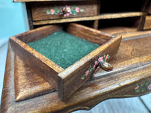 Load image into Gallery viewer, Vintage Artisan EL 1986 Signed Handmade OOAK Desk With Hand Painted Flowers
