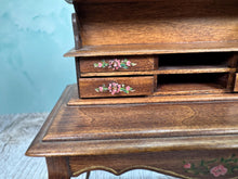 Load image into Gallery viewer, Vintage Artisan EL 1986 Signed Handmade OOAK Desk With Hand Painted Flowers
