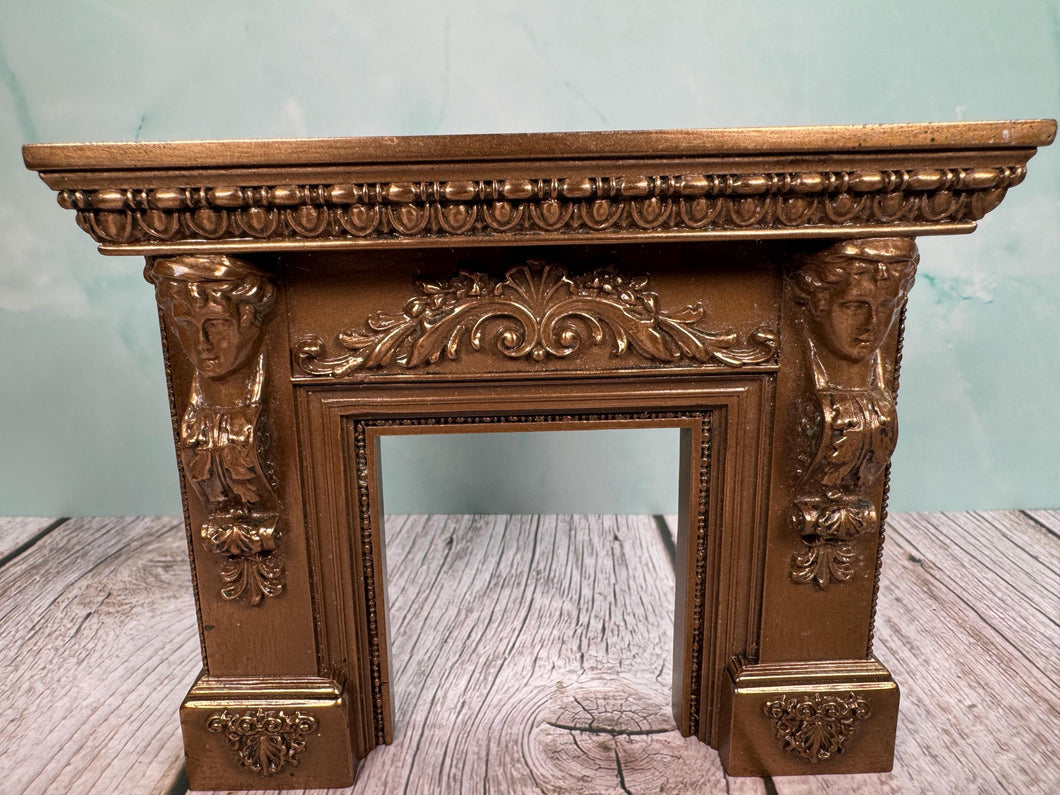 Vintage Artisan Handmade Bronze Fireplace