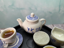 Load image into Gallery viewer, Dollhouse Miniature ~ Artisan Avon Handmade Hand Painted Porcelain Asian Teaset For 2
