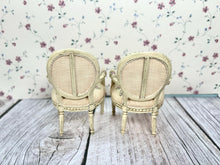 Load image into Gallery viewer, Signed Nancy Summers Handcrafted Pair of Hand Painted Pink &amp; Purple Floral Arm Chairs Parlor Furniture
