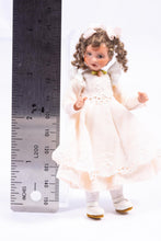 Load image into Gallery viewer, Curly Hair Little Girl Doll in Very Pale Pink Dress Pat Melvin Artisan Made
