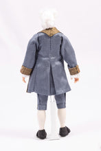 Load image into Gallery viewer, Porcelain Gentleman Doll Colonial Versailles Blue Jacket White Powdered Wig Artisan Made Debra Hammond
