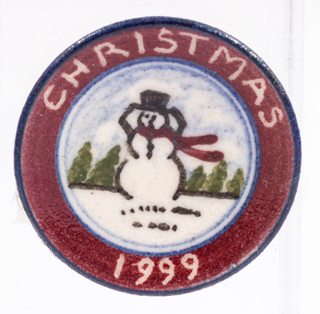 James Clark 1999 Painted Christmas Plate
