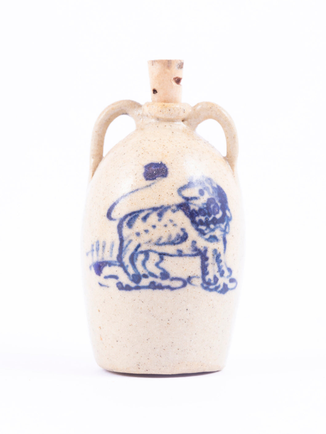 Jane Graber Crock with Handles and Lion Decor - Stoneware IGMA