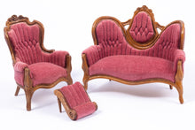 Load image into Gallery viewer, Handmade Leonetta Victorian Sofa &amp; Chair Set with Ottoman
