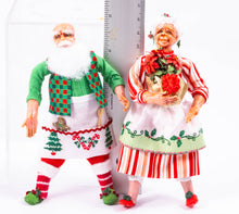 Load image into Gallery viewer, Hand Sculpted Mr. &amp; Mrs. Claus Dolls
