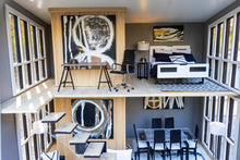 Load image into Gallery viewer, Modern Dollhouse Decorated with Furniture - Black &amp; White

