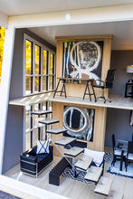 Load image into Gallery viewer, Modern Dollhouse Decorated with Furniture - Black &amp; White
