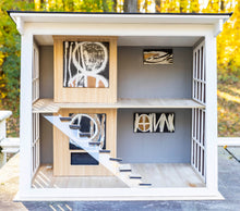 Load image into Gallery viewer, Modern Dollhouse Decorated with Furniture - Black &amp; White
