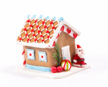 Load image into Gallery viewer, Gingerbread House - With Santa
